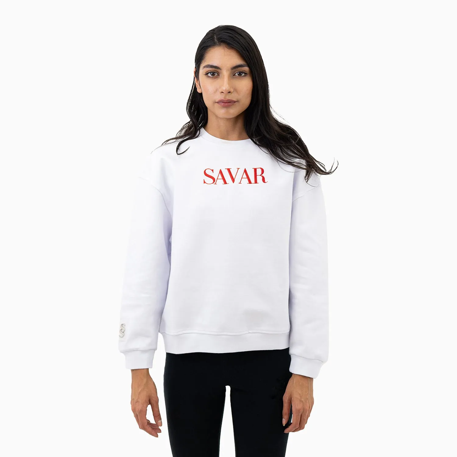 Women's Embroidery Crew Neck Sweatshirt