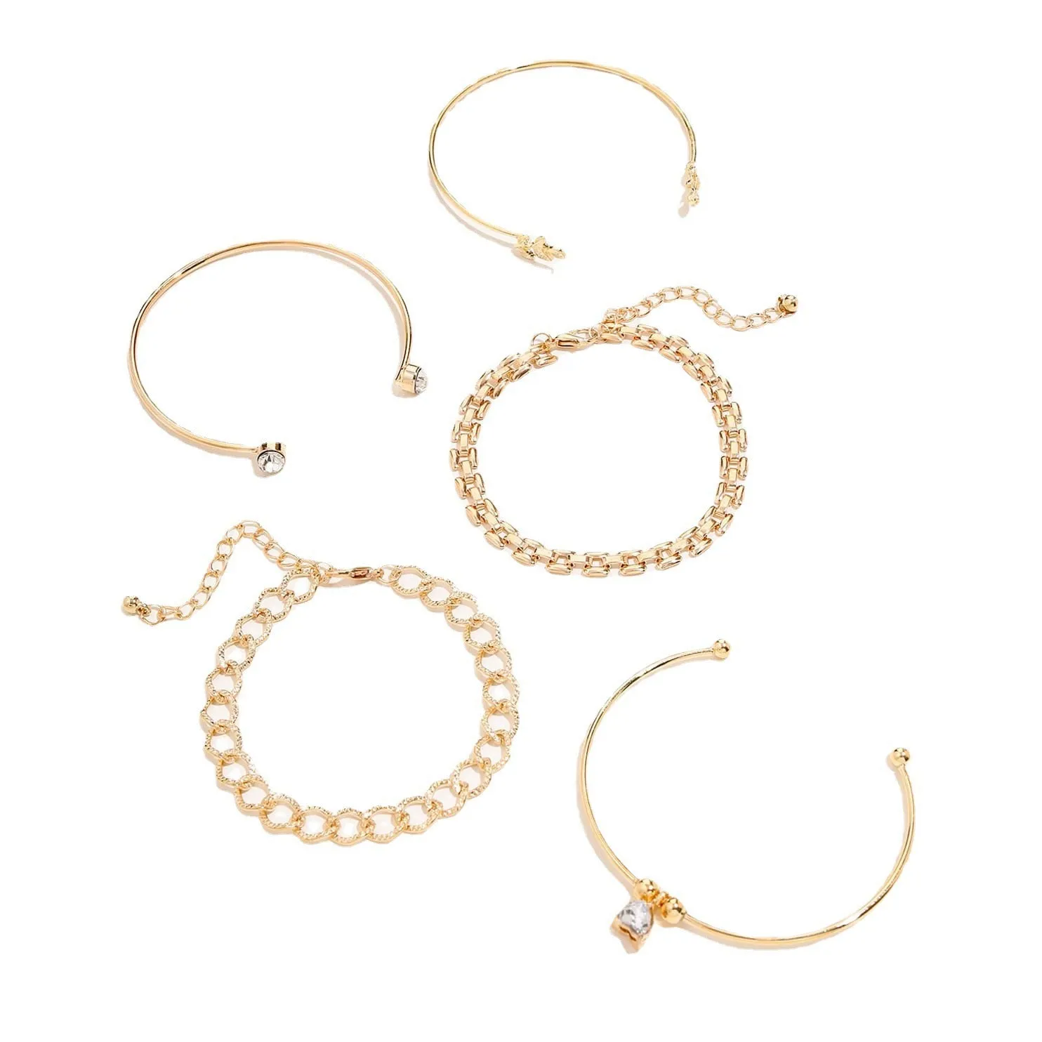 Women's Fashion Beaded 5-piece Bracelet Set