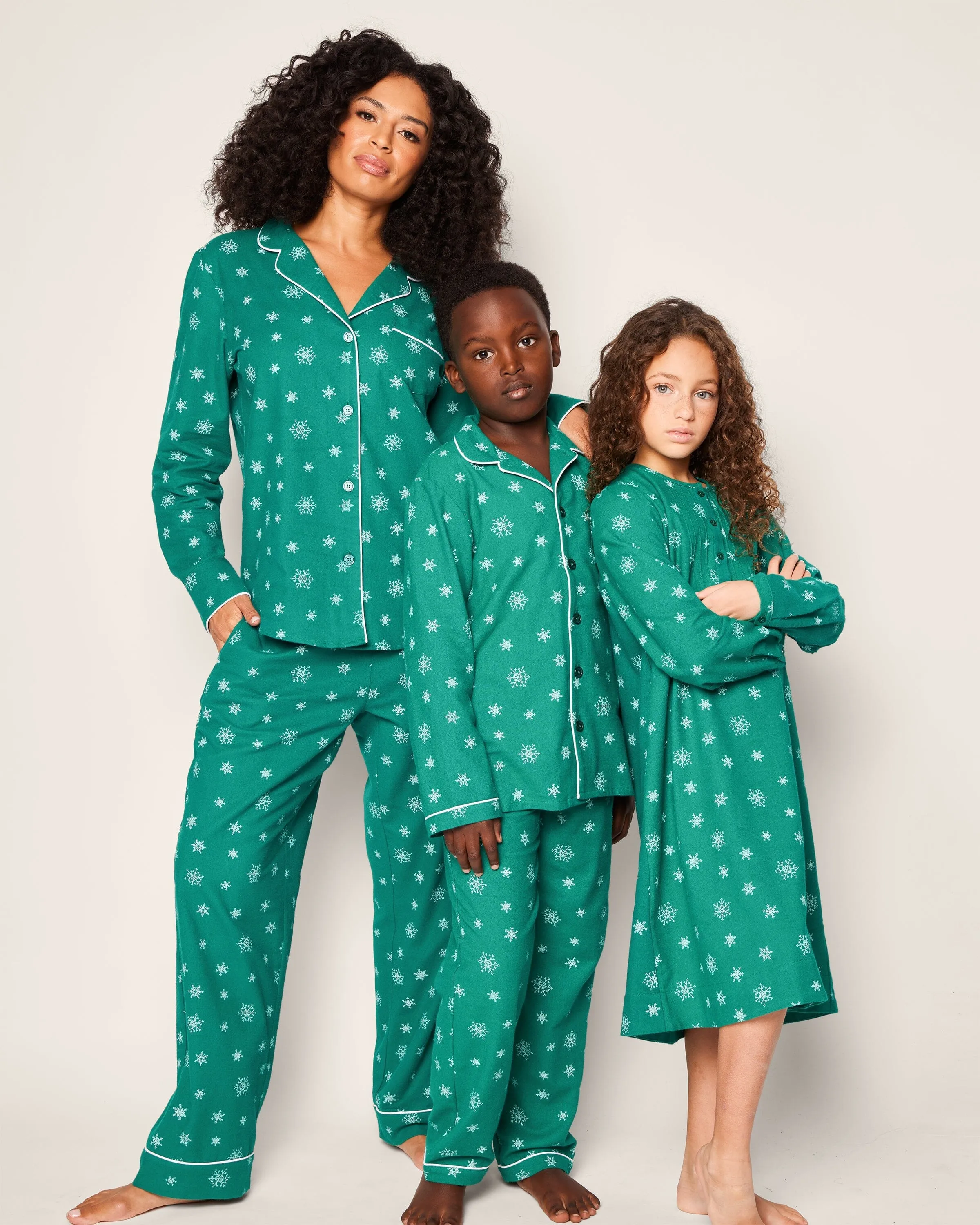 Women's Flannel Pajama Set in Emerald Wonderland