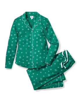 Women's Flannel Pajama Set in Emerald Wonderland