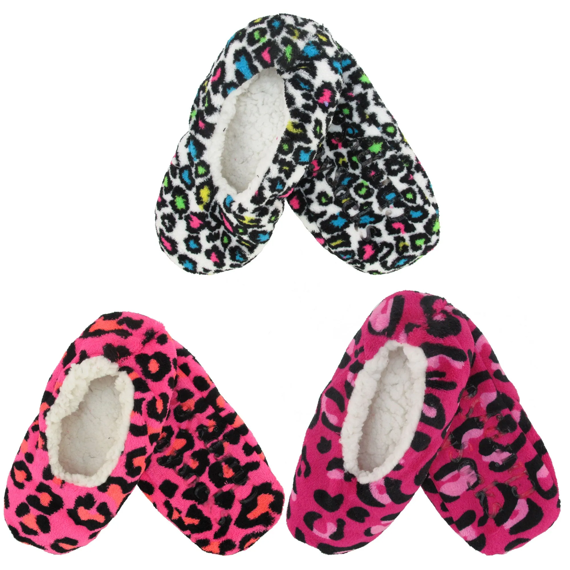 Women's Fuzzy Furry Footies Non-Slip Lined Slippers