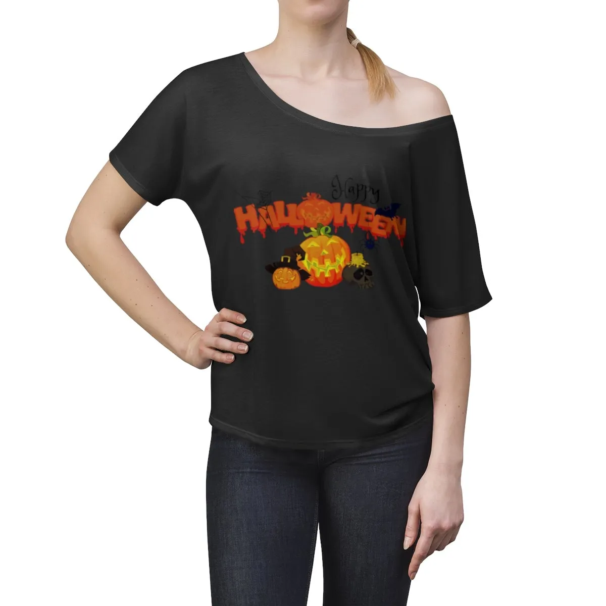 Women's Halloween Top Off The Shoulder Tee