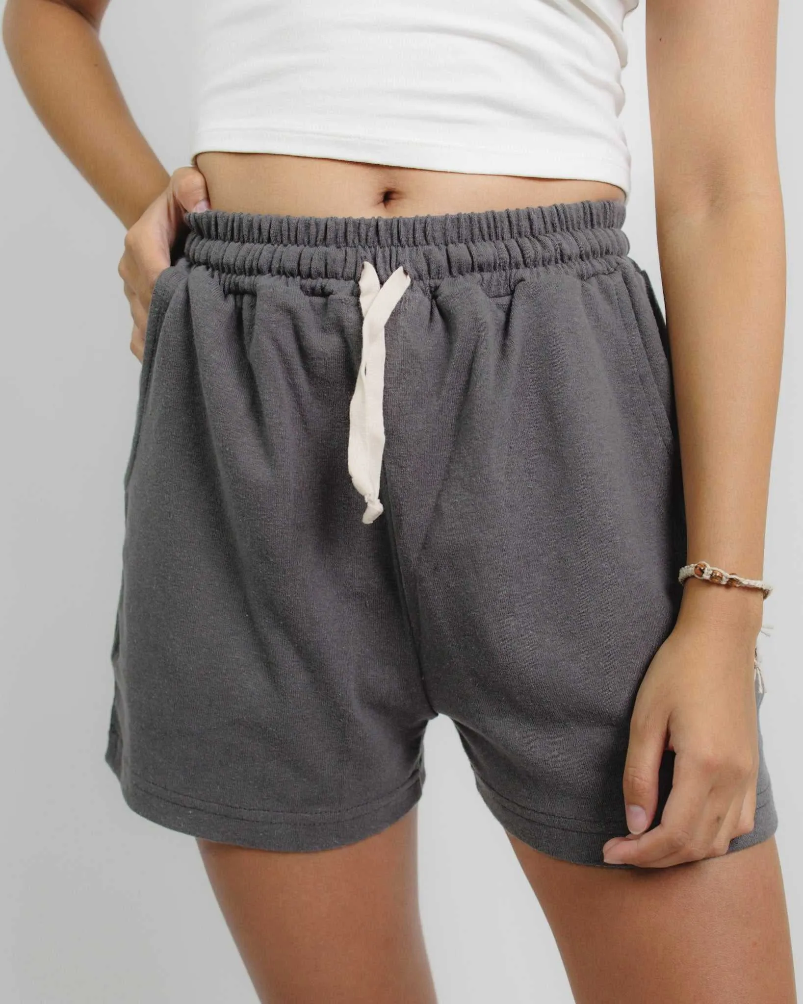 Women's Hemp Drawstring Jersey Shorts