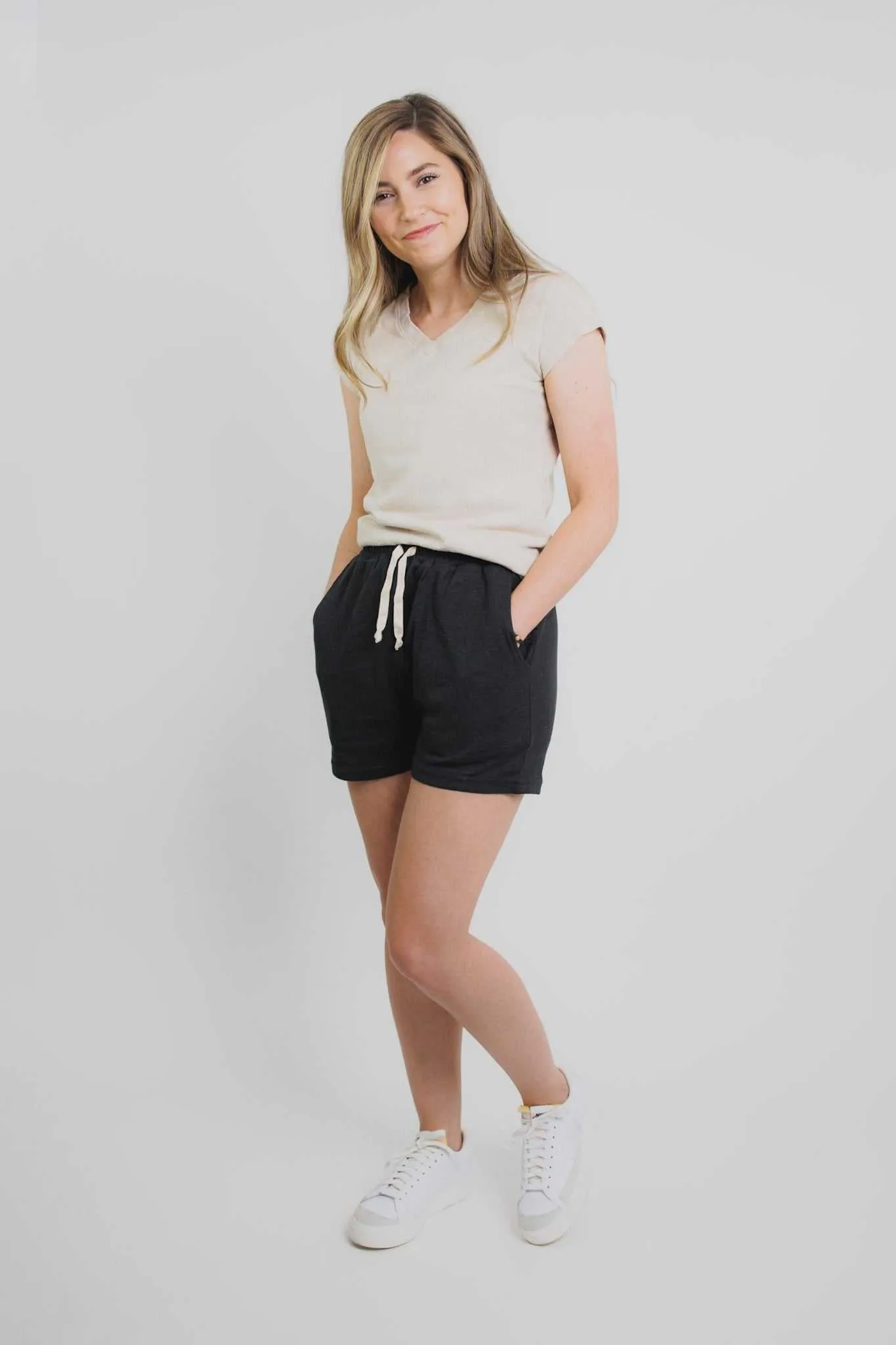 Women's Hemp Drawstring Jersey Shorts