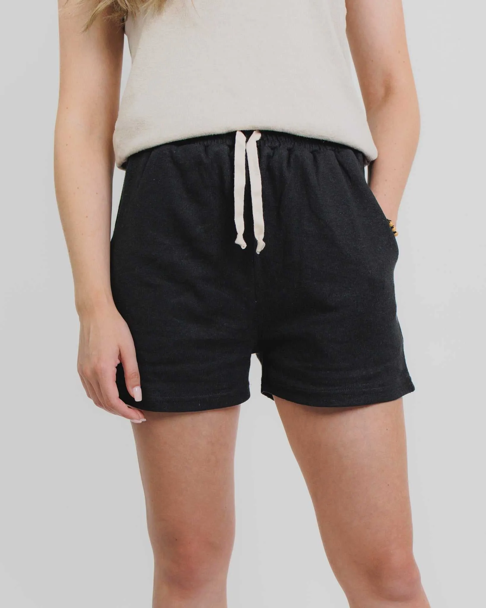 Women's Hemp Drawstring Jersey Shorts