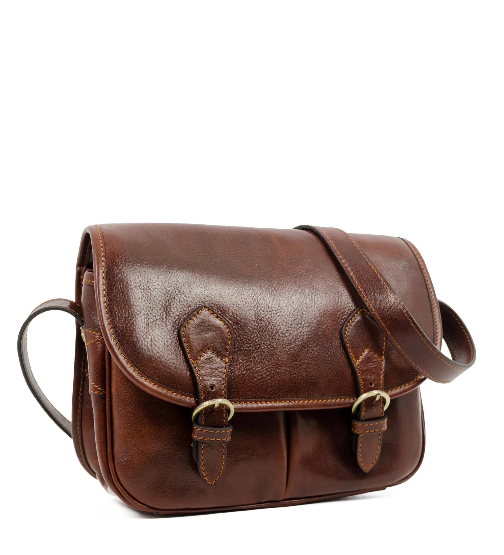 Womens Leather Saddle Bag - The Paris Wife