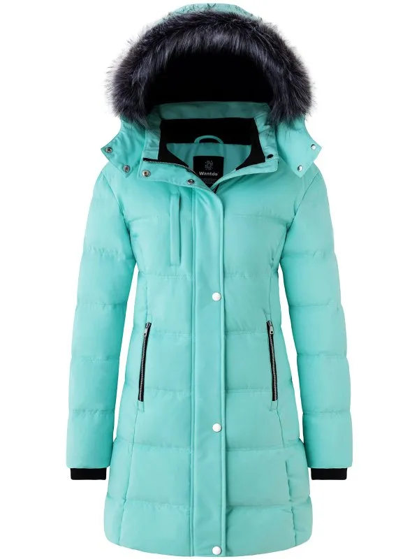 Women's Long Puffer Jackets Warm Winter Coat