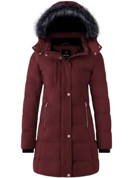 Women's Long Puffer Jackets Warm Winter Coat