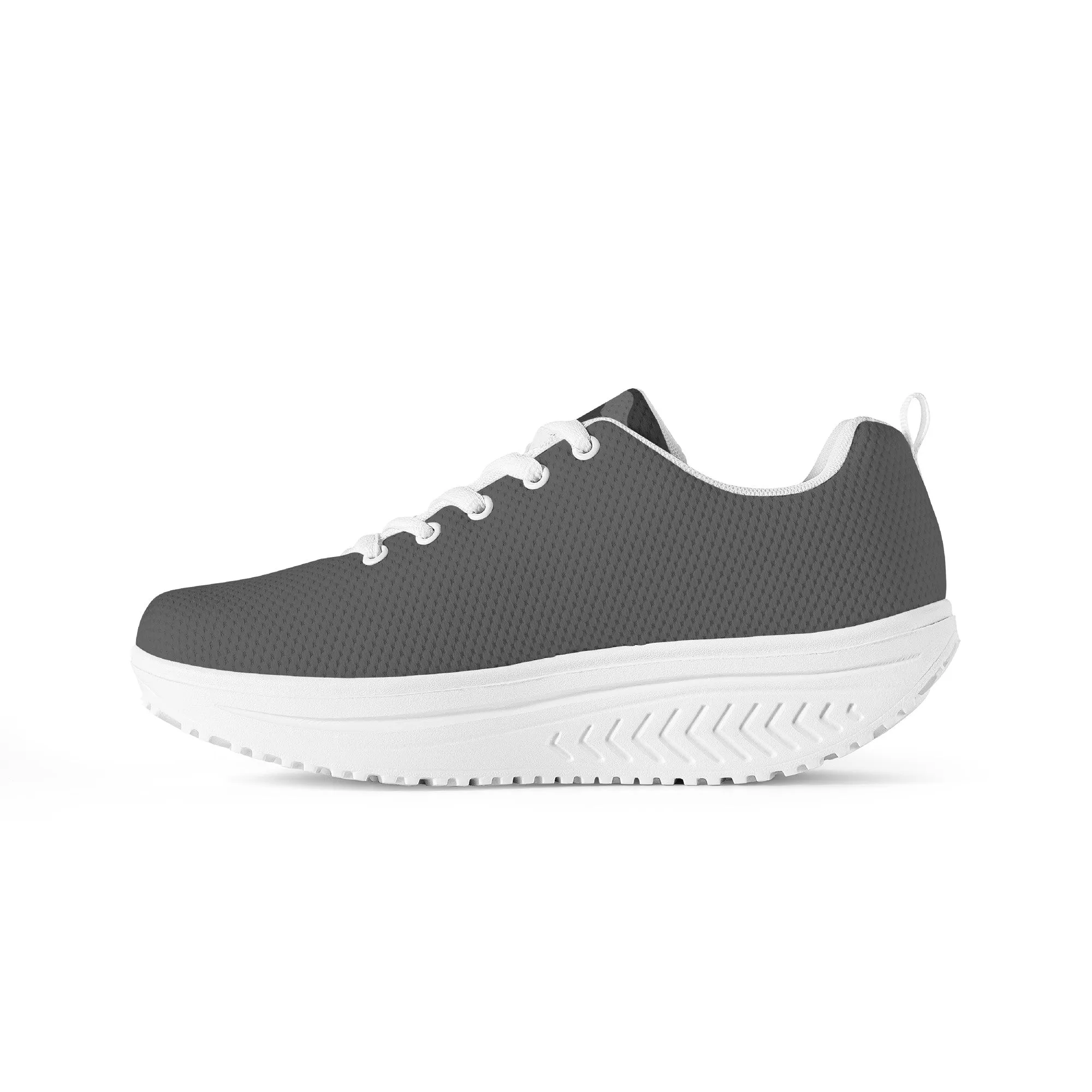 Women's Mesh Heightening Shaking Shoe - Grey