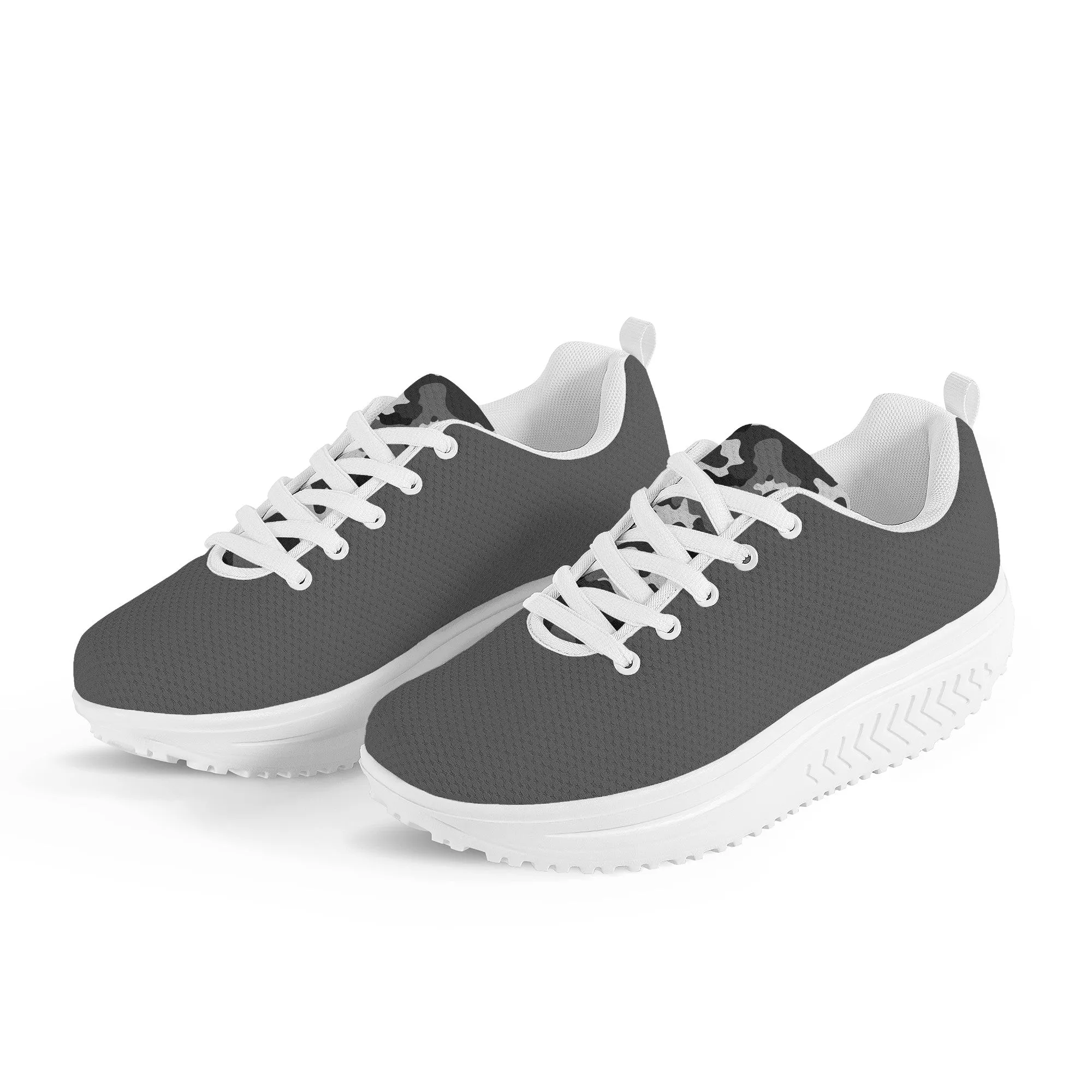 Women's Mesh Heightening Shaking Shoe - Grey