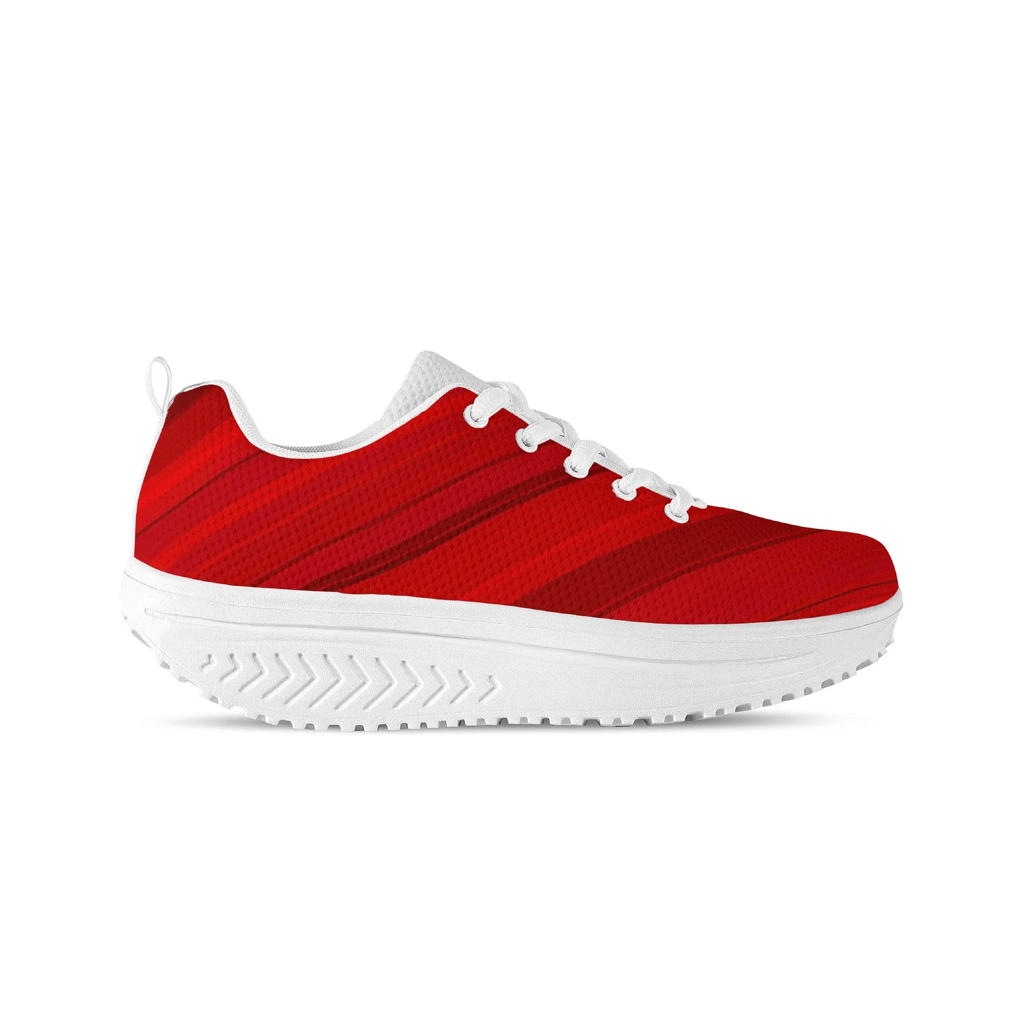 Women's Mesh Heightening Shaking Shoe - Red