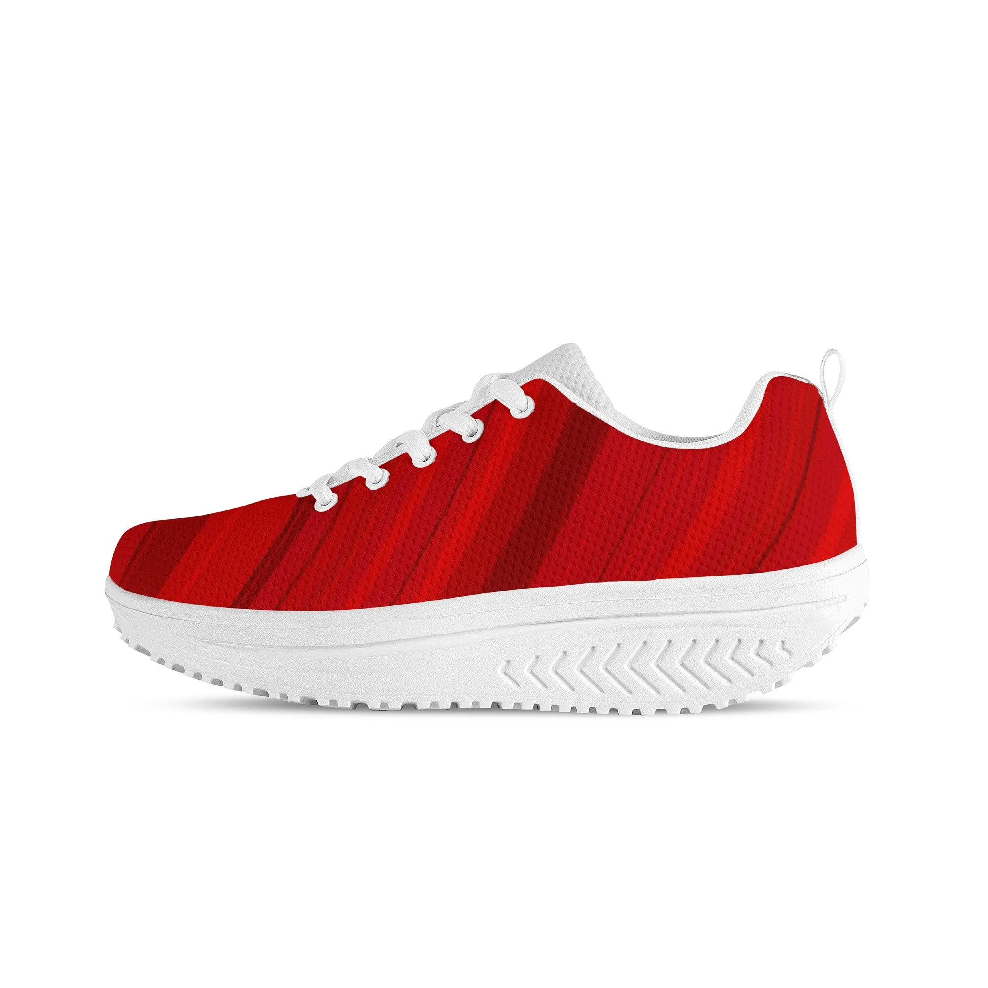 Women's Mesh Heightening Shaking Shoe - Red