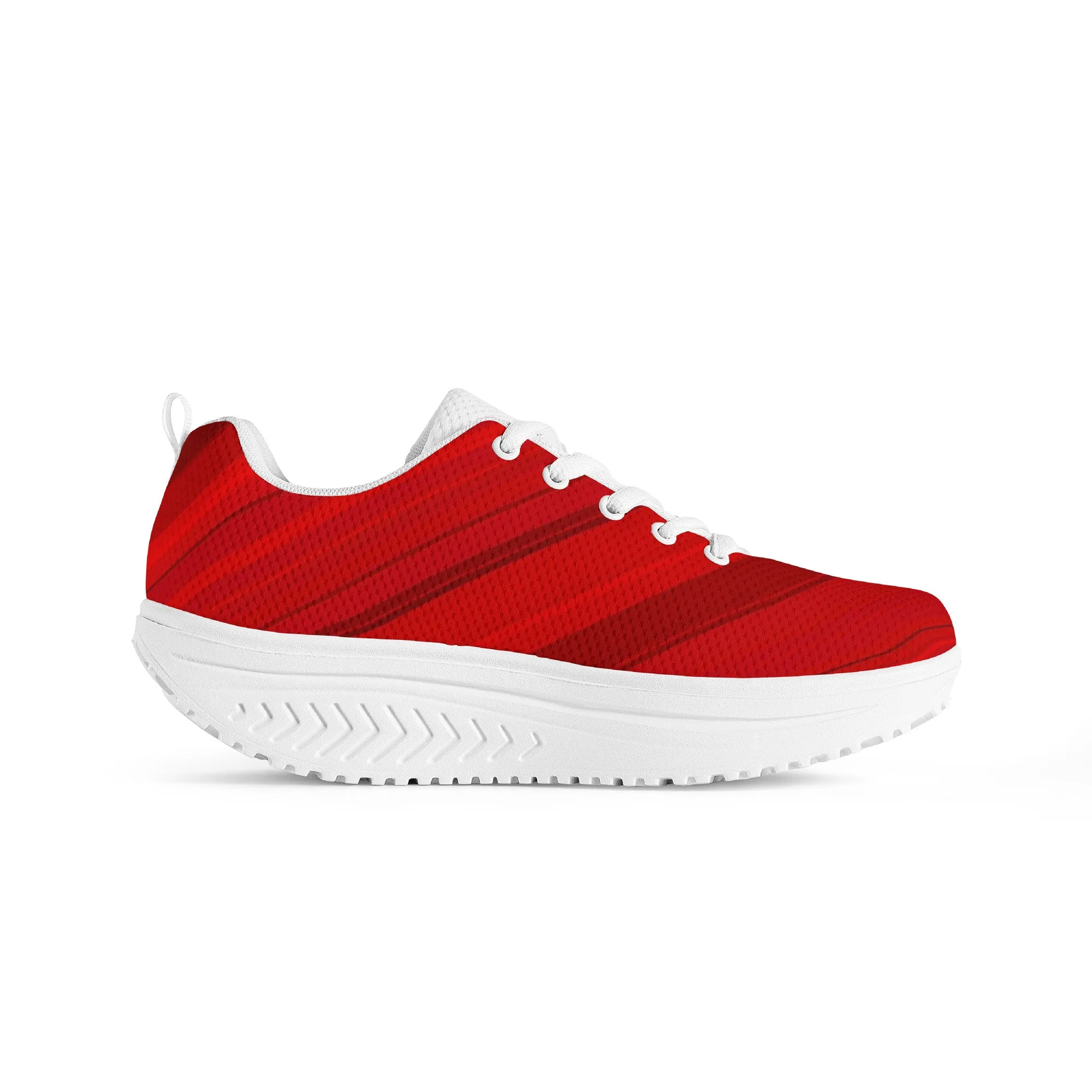 Women's Mesh Heightening Shaking Shoe - Red