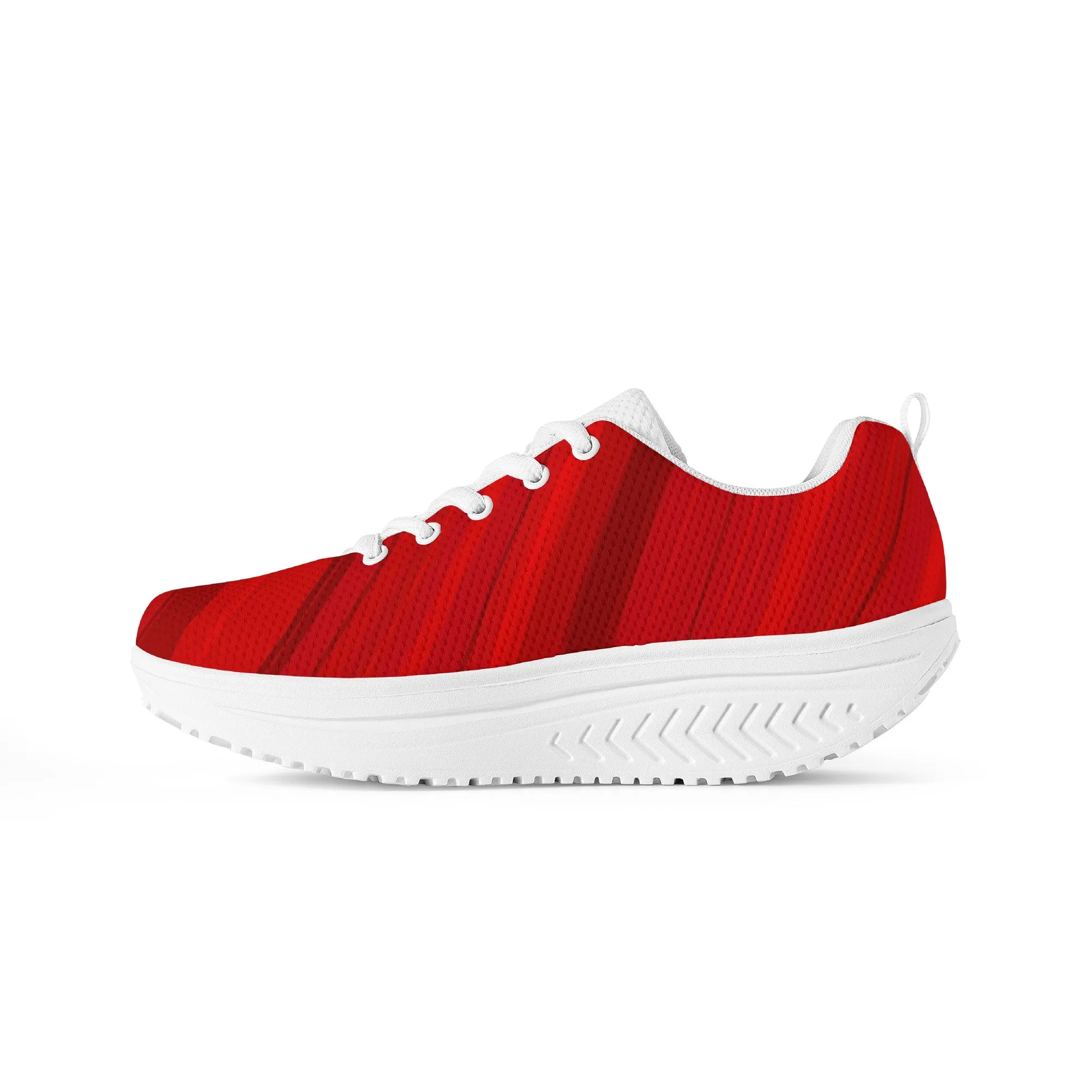 Women's Mesh Heightening Shaking Shoe - Red