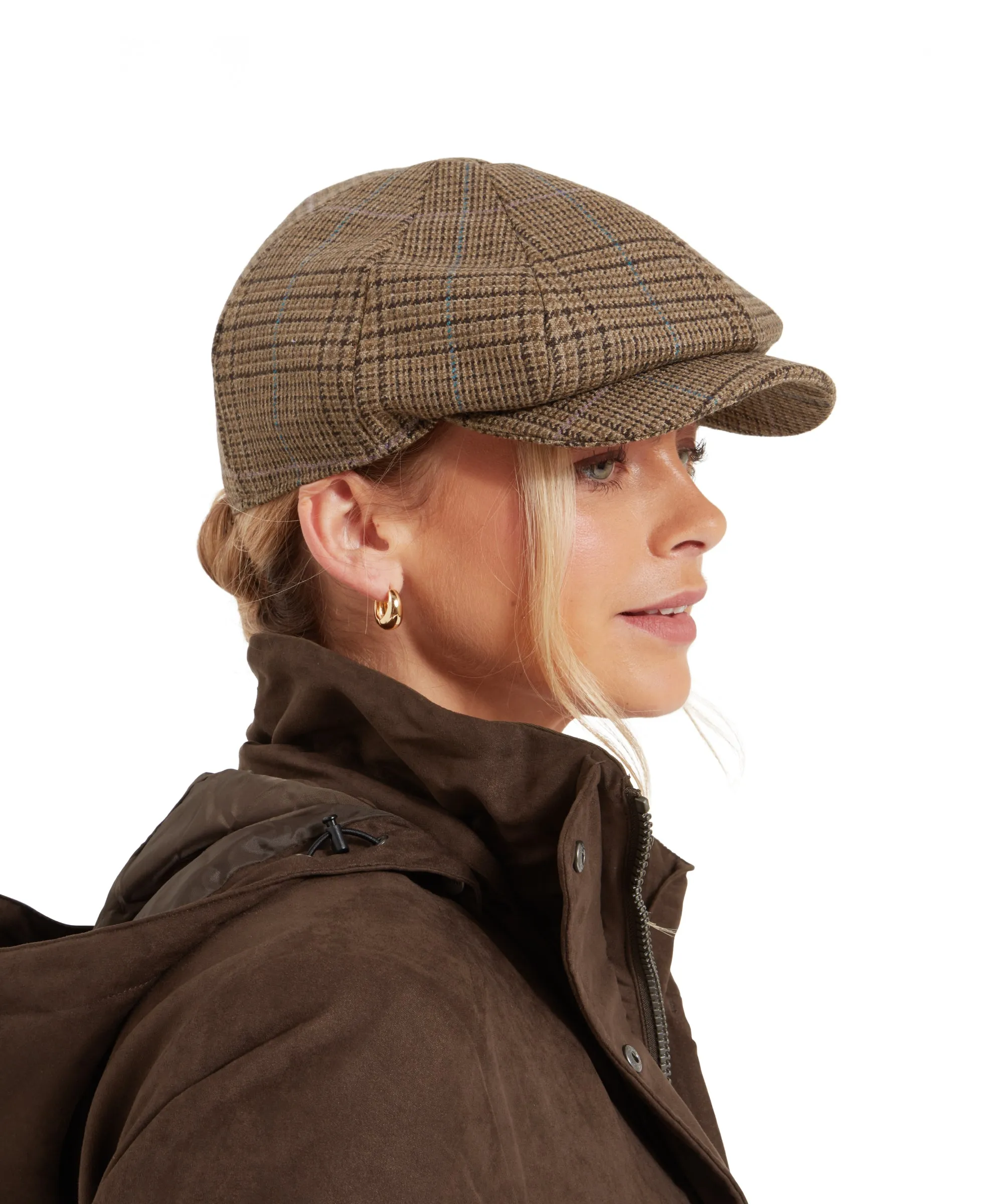 Women's Newsboy Tweed Cap - Teviot Tweed