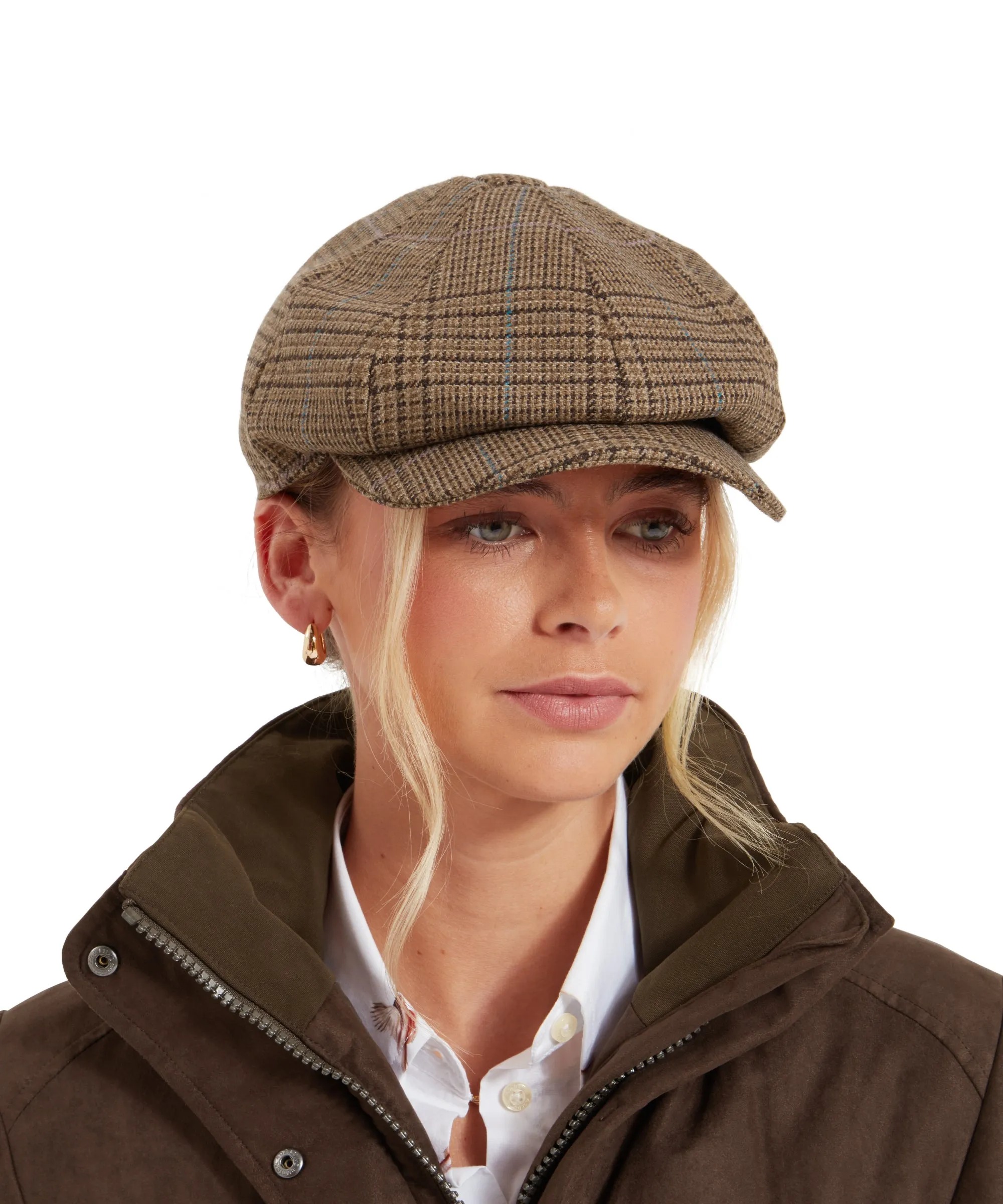 Women's Newsboy Tweed Cap - Teviot Tweed