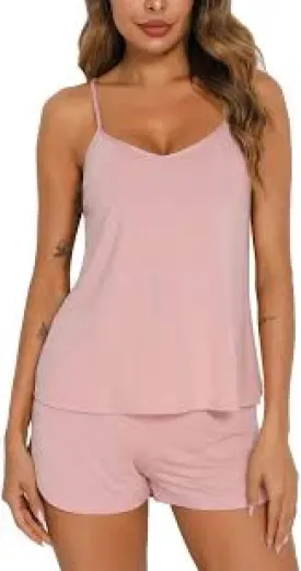 Women's Pink Cami Pajama Set