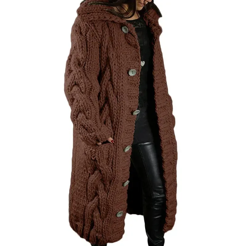 Women's Plus Size Cardigan Coat