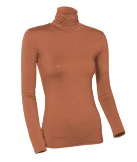 WOMENS PLUS SIZE MODAL LONG SLEEVE TURTLENECK