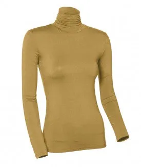 WOMENS PLUS SIZE MODAL LONG SLEEVE TURTLENECK