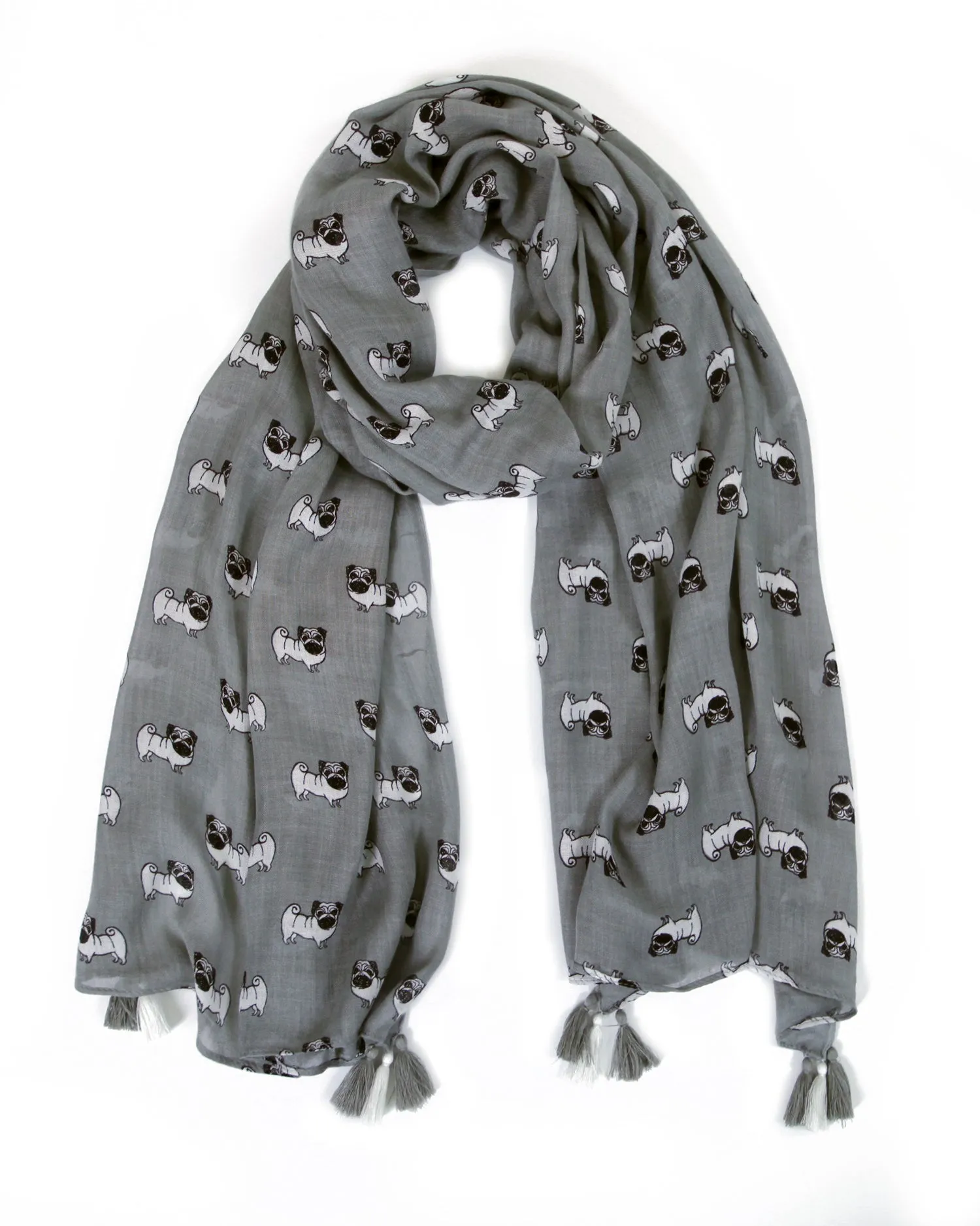 Women's Pug Dog Scarf