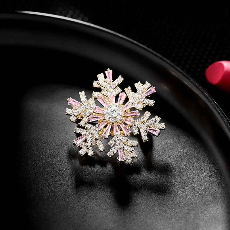 Women's Rotatable Snowflake Brooch