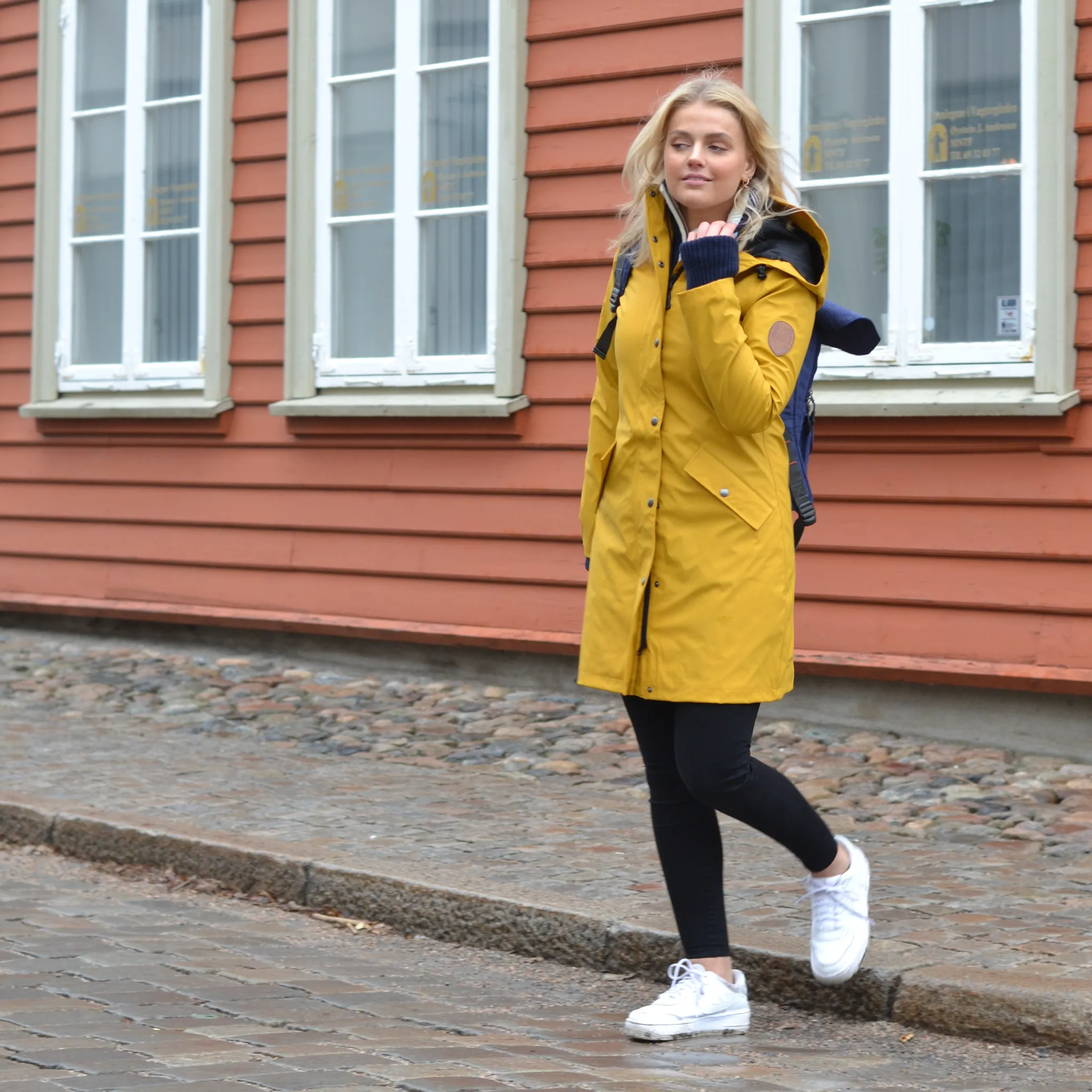 Women's Scandinavian Raincoat - Yellow