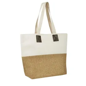 Womens Shimmer Canvas Beach Shoulder Shopping Bag Tote