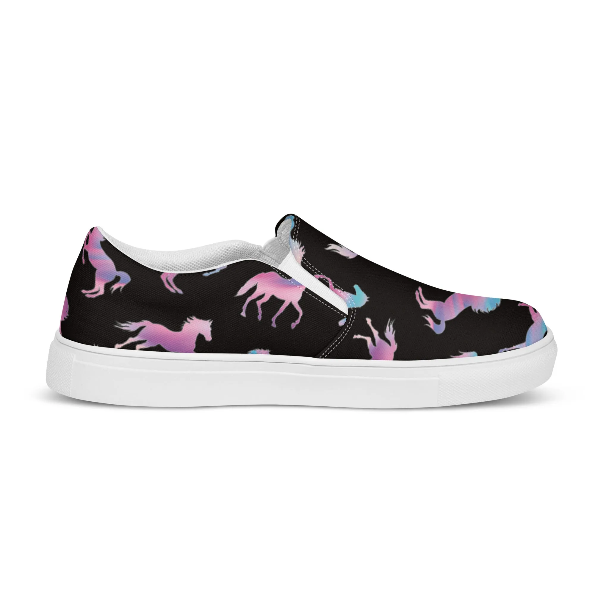 Women’s slip-on canvas shoes Horse Lover Design by IOBI Original Apparel