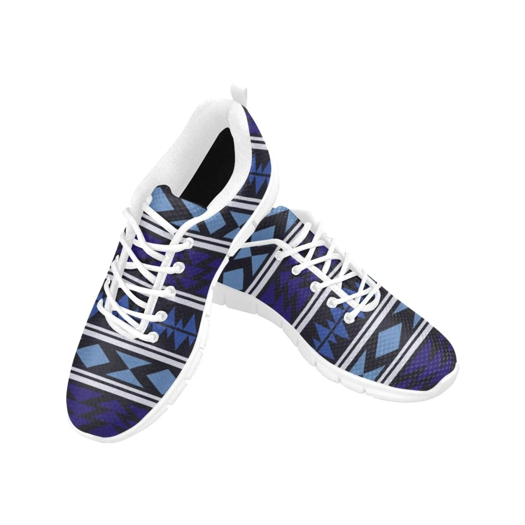 Womens Sneakers, Blue Horizon Aztec Print Running Shoes