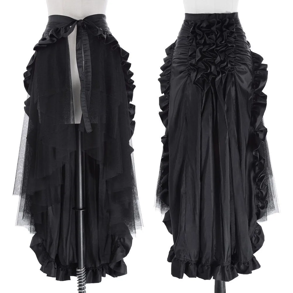 Women's Steampunk Gothic Wrap Skirt Victorian Ruffles Pirate Skirt