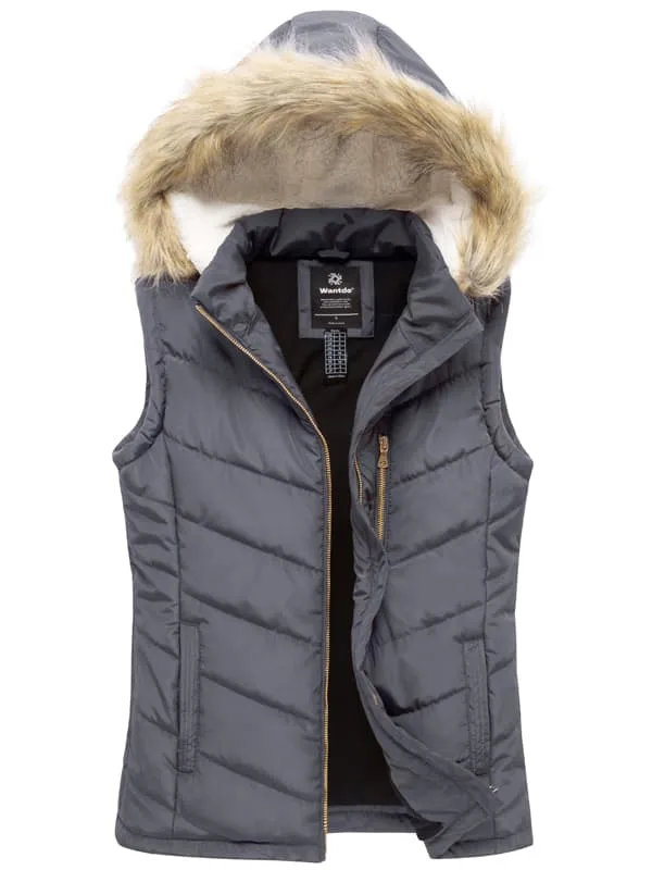 Women's Thicken Vest Quilted Padding Puffer Vest