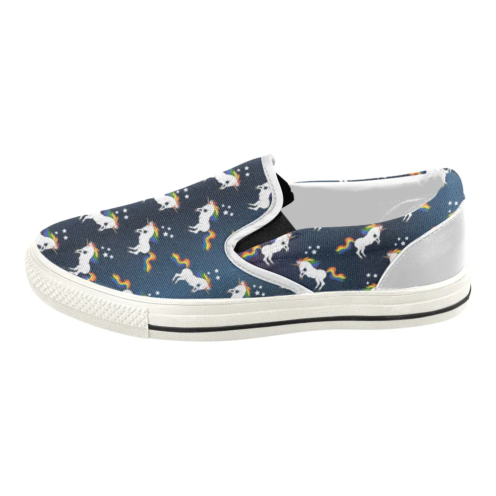 Women's Unicorn Casual Print Canvas Slip-on Shoes