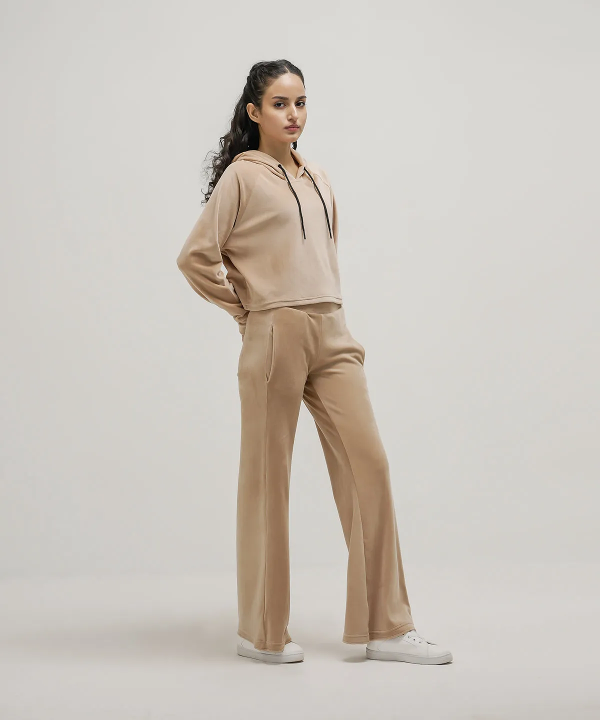 Women's Velour Flare Pants