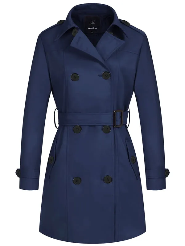 Women's Waterproof Double-Breasted Trench Coat 33992