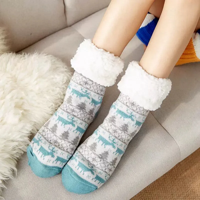 Women's Winter Warm Slipper Socks  Cozy Comfort with Nonskid Grip