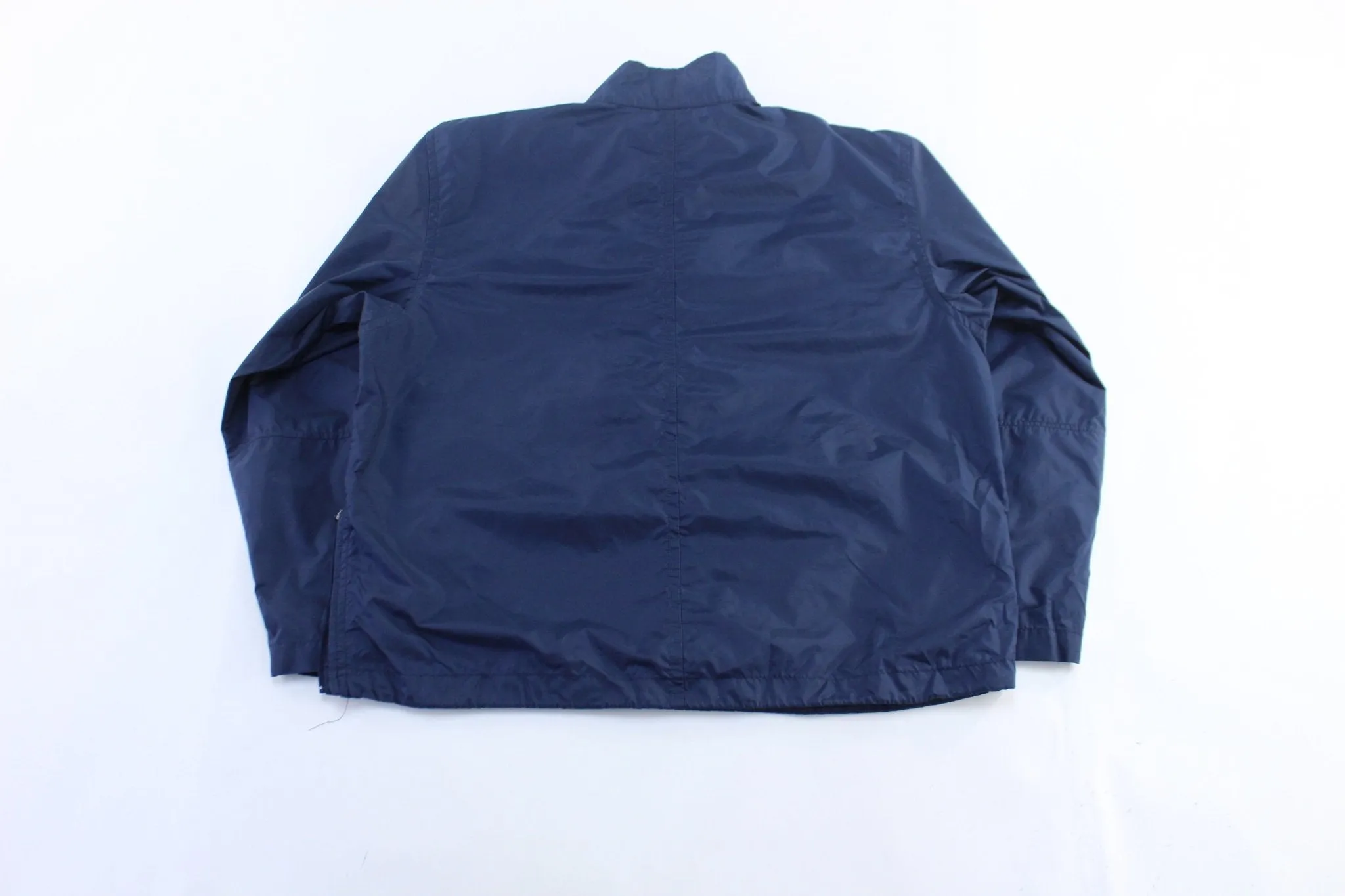 Women's Y2K Nike Embroidered Logo Navy Blue Windbreaker Pullover