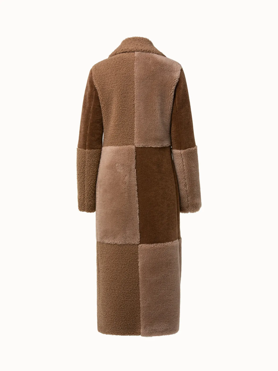 Wool Faux Fur Patchwork Coat