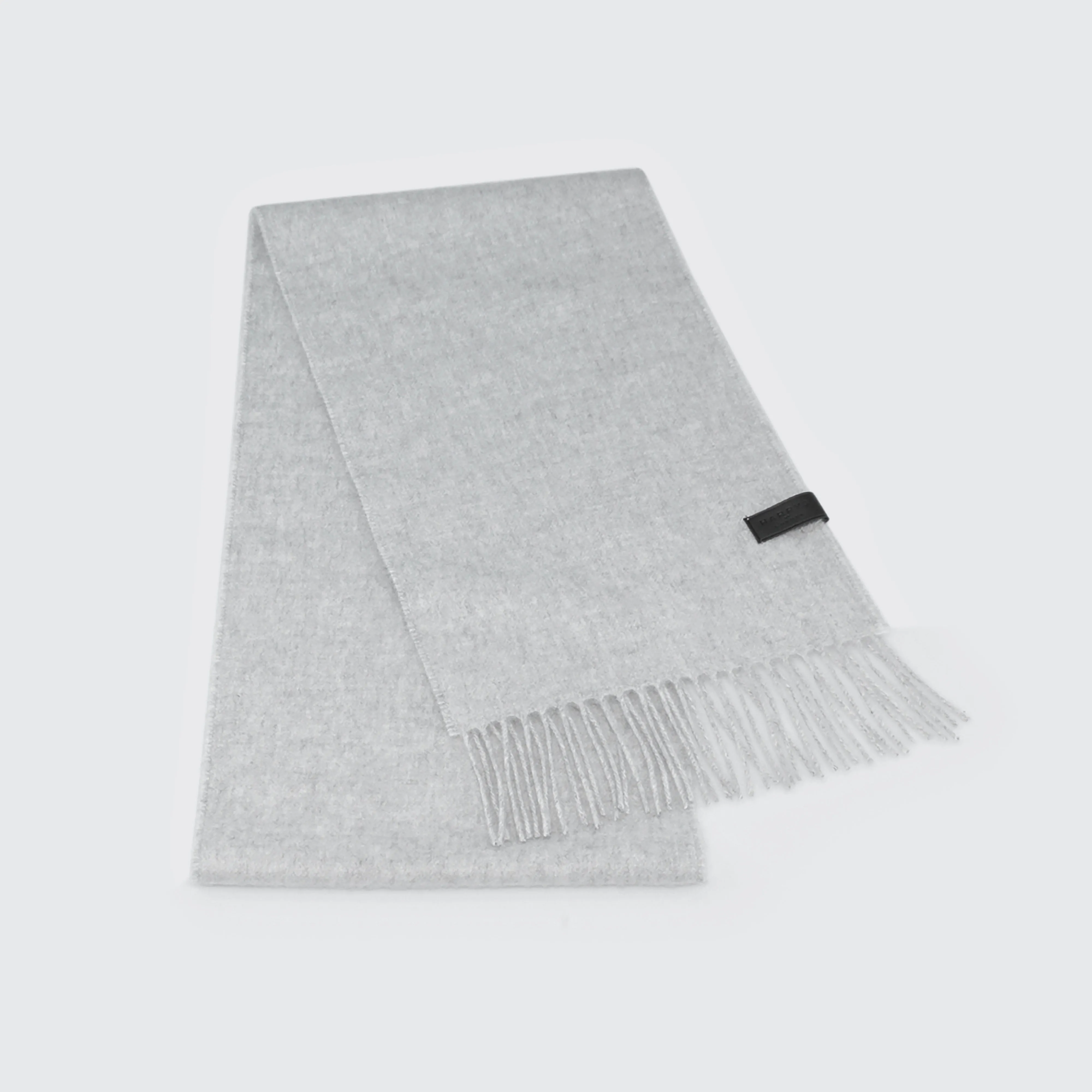 Woven Scarf 100% Cashmere Light Grey