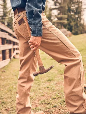 Wrangler Work Tuff Canvas Cowboy Cut Men's Tan