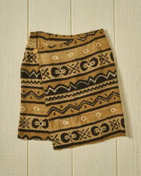 Wrap Skirt in Heavyweight Mud Cloth