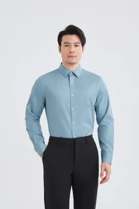 Wrinkle-Free Twill Heather Dress Shirt | Sky Blue 27796N