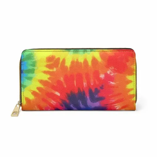 Wristlet Phone Wallet, Multicolor Tie Dye Style Purse