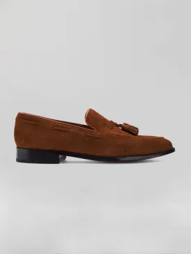 Wyatt Tassel Loafer-Cognac Suede