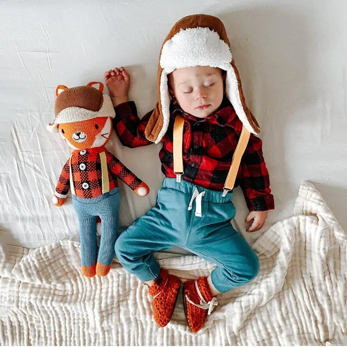 Wyatt the Fox Knit Dolls by Cuddle   Kind