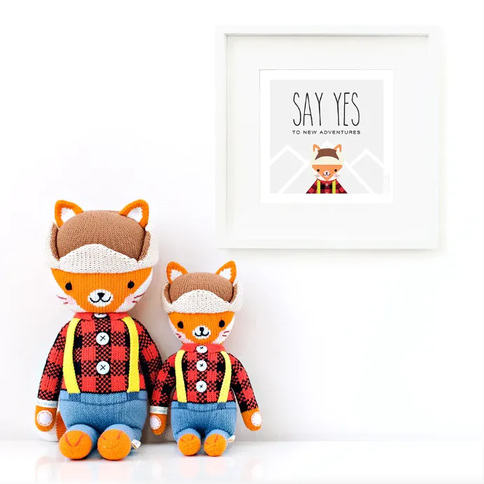 Wyatt the Fox Knit Dolls by Cuddle   Kind