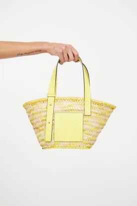 X Paula's Ibiza Yellow Confetti Basket Bag