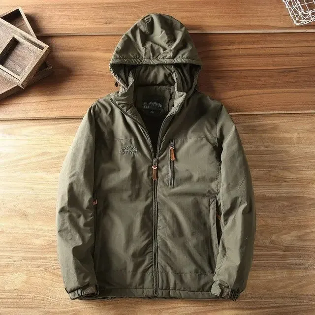 xiangtuibao Winter Fleece Cotton Coat Men Bomber Jacket Military Hooded Parkas Windbreaker Warm Windproof Waterproof Outerwear Brand Jackets