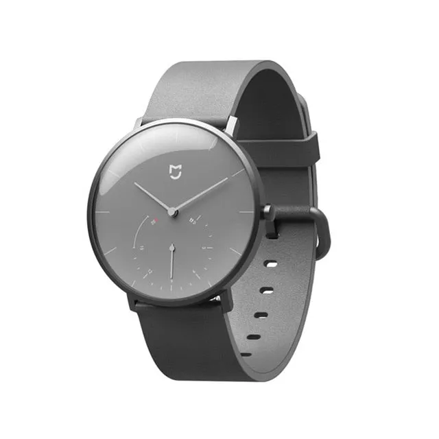 XIAOMI Mi Mijia QUARTZ Smart Watch Life Waterproof with Double Dials Alarm Sport Sensor Pedometer Time Leather Band Mi Home APP