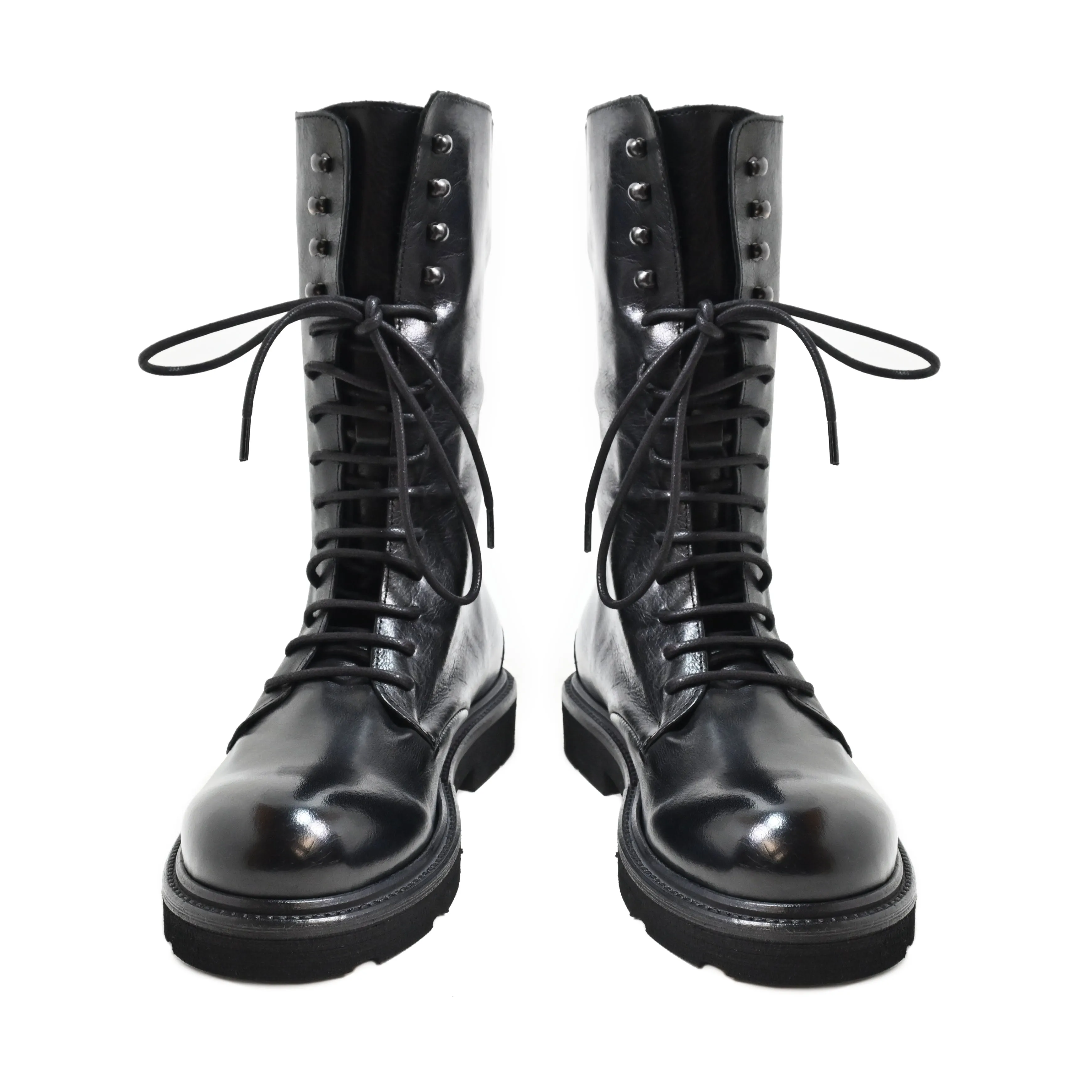 XLALBA 6026 - amphibian boot leather BLACK